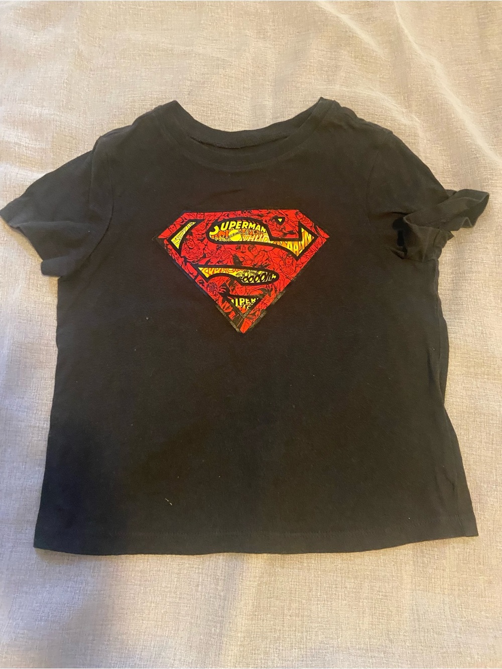 DC Comics Black Kids' Superman Shield Graphic Tee